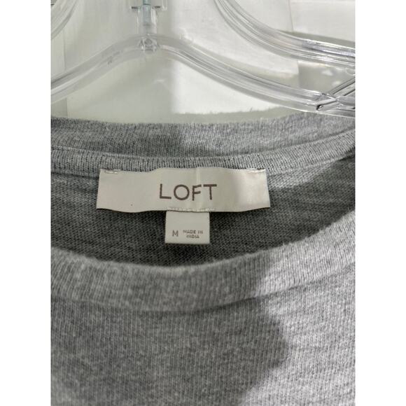 Loft, gray, 100% cotton sweat‎ shirt. - Picture 2 of 3